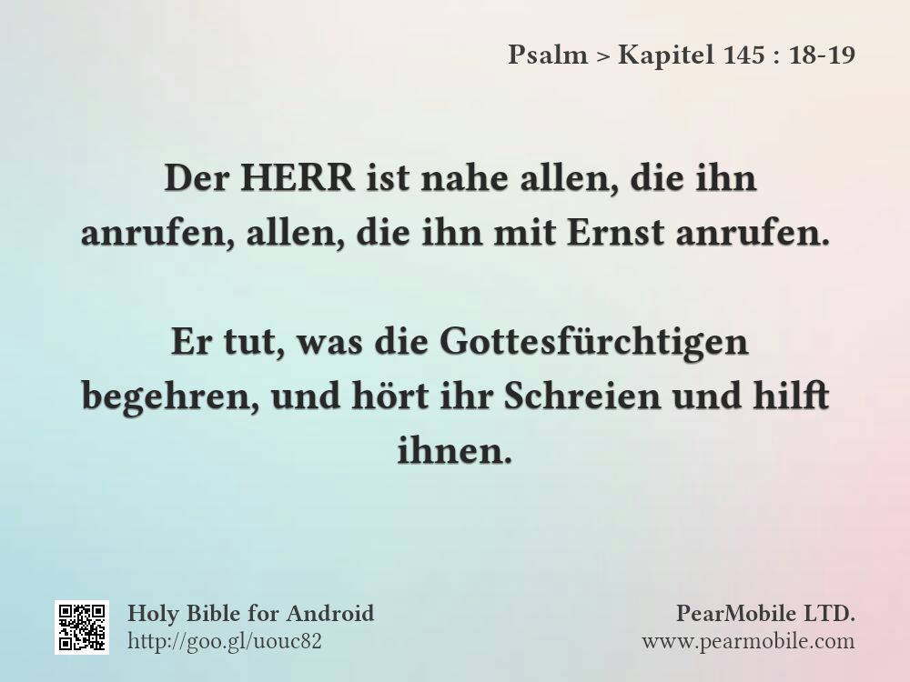Psalm, Kapitel 145:18-19